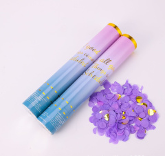 Пневмохлопушка, Конфетти фиолетовый, 30 см, 1 шт.